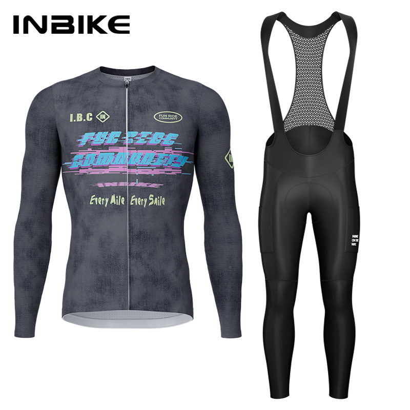 Cycling Gear Logo - 인바이크 봄 가을 사이클링 세트 사이클링
