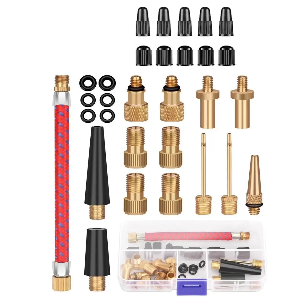 Bike Tube Repair Kit - 21/30Pcs 자전거 타이어 팽창기 튜브 바늘