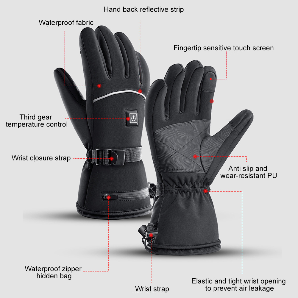 터치 스크린 가열 장갑 방한 전기 가열 장갑 전기 난방 - Cycling Gear Temperature 리뷰 및 가격