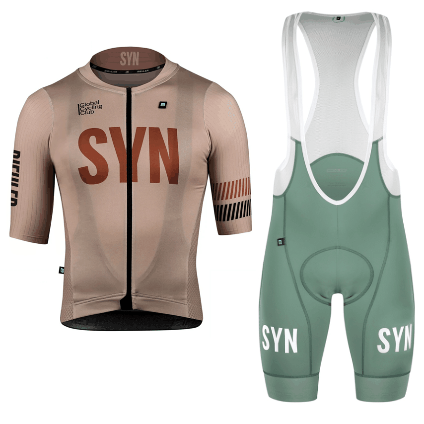 SYN 다크 브라운 남성용 반팔 사이클링 저지 및 턱받 - Padded Cycling Shorts 리뷰 및 가격