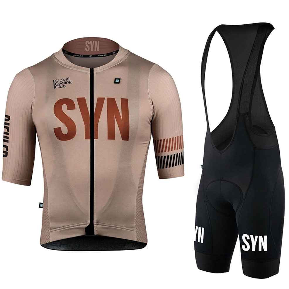 SYN 다크 브라운 남성용 반팔 사이클링 저지 및 턱받 - Padded Cycling Shorts 리뷰 및 가격