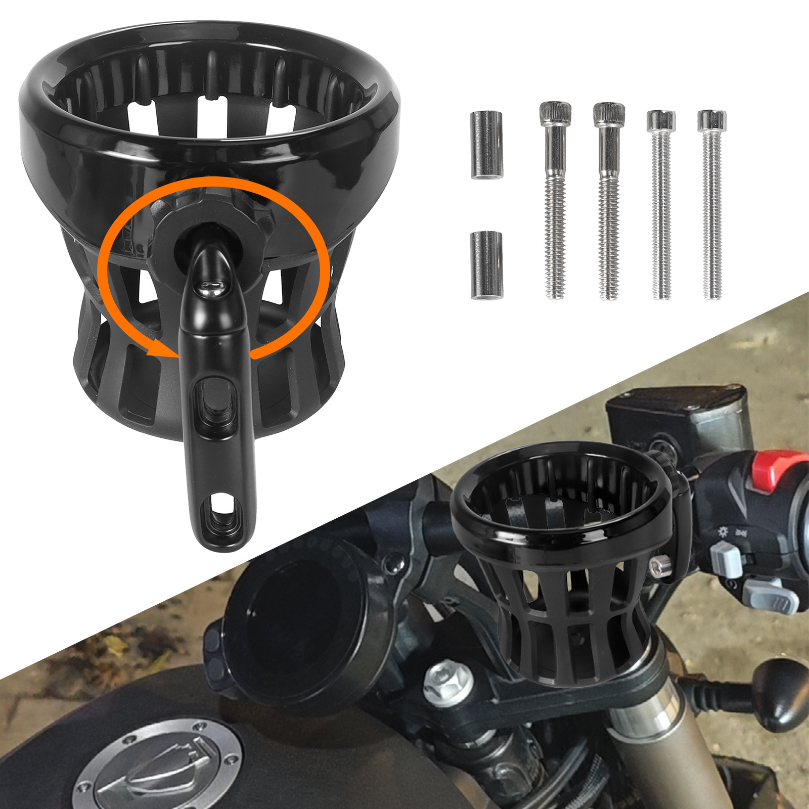회전식 컵 홀더 전기 도금 알루미늄 실리콘 라이너 오토 - Water Bottle Holder 리뷰 및 가격
