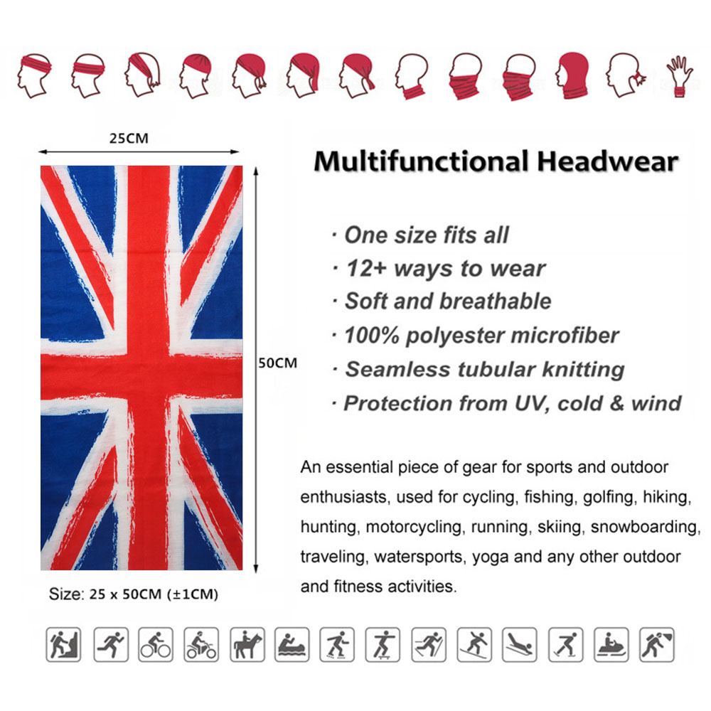 영국 유니온 플래그 넥 튜브 반다나 영국 헤드웨어 심리 - Mens Cycling Gear Uk 리뷰 및 가격