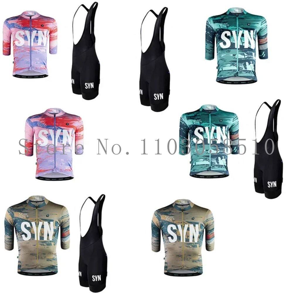 SYN 저지 남성용 빕 스폰지 쿠션 사이클링 슈트 세트 - Cycling Gear Logo 리뷰 및 가격